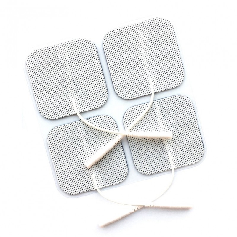 40 Pcs Premium Silver TENS Electrodes Pads – Highly Adhesive 2x2 Square For TENS/EMS Units